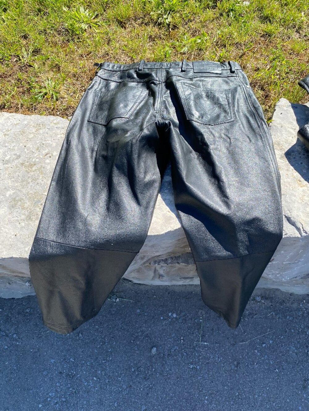 Genuine Harley Davidson Black Leather Pants - SZ 34 - Like New!